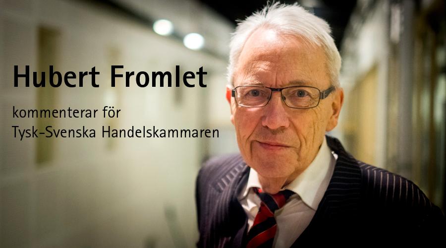 Hubert Fromlet kommenterar för Tysk-Svenska Handelskammaren