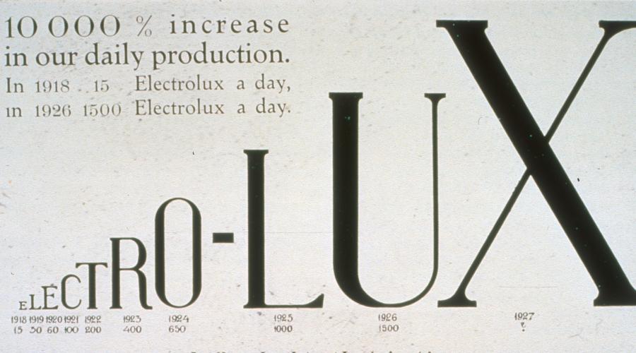 Alte Werbung der Electrolux Group