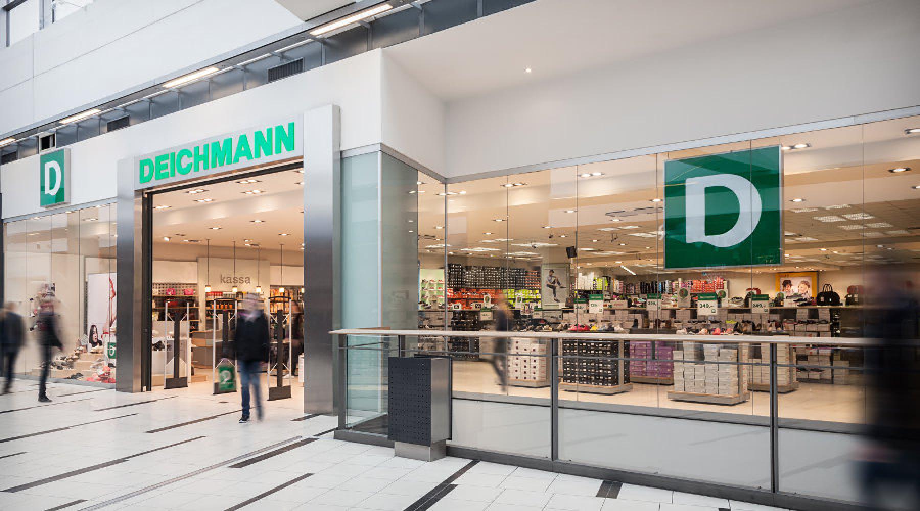 Eine Deichmann-Filiale von außen.