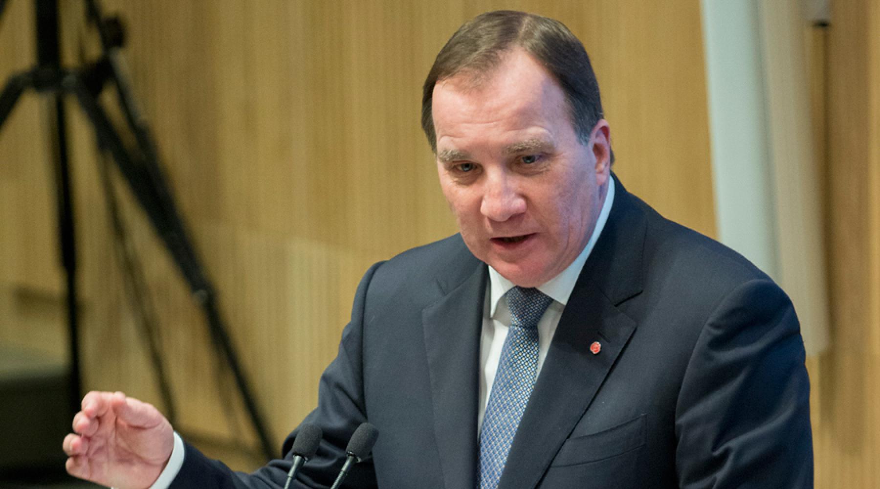 Schwedens Ministerpräsident Stefan Löfven beim German Swedish Tech Forum