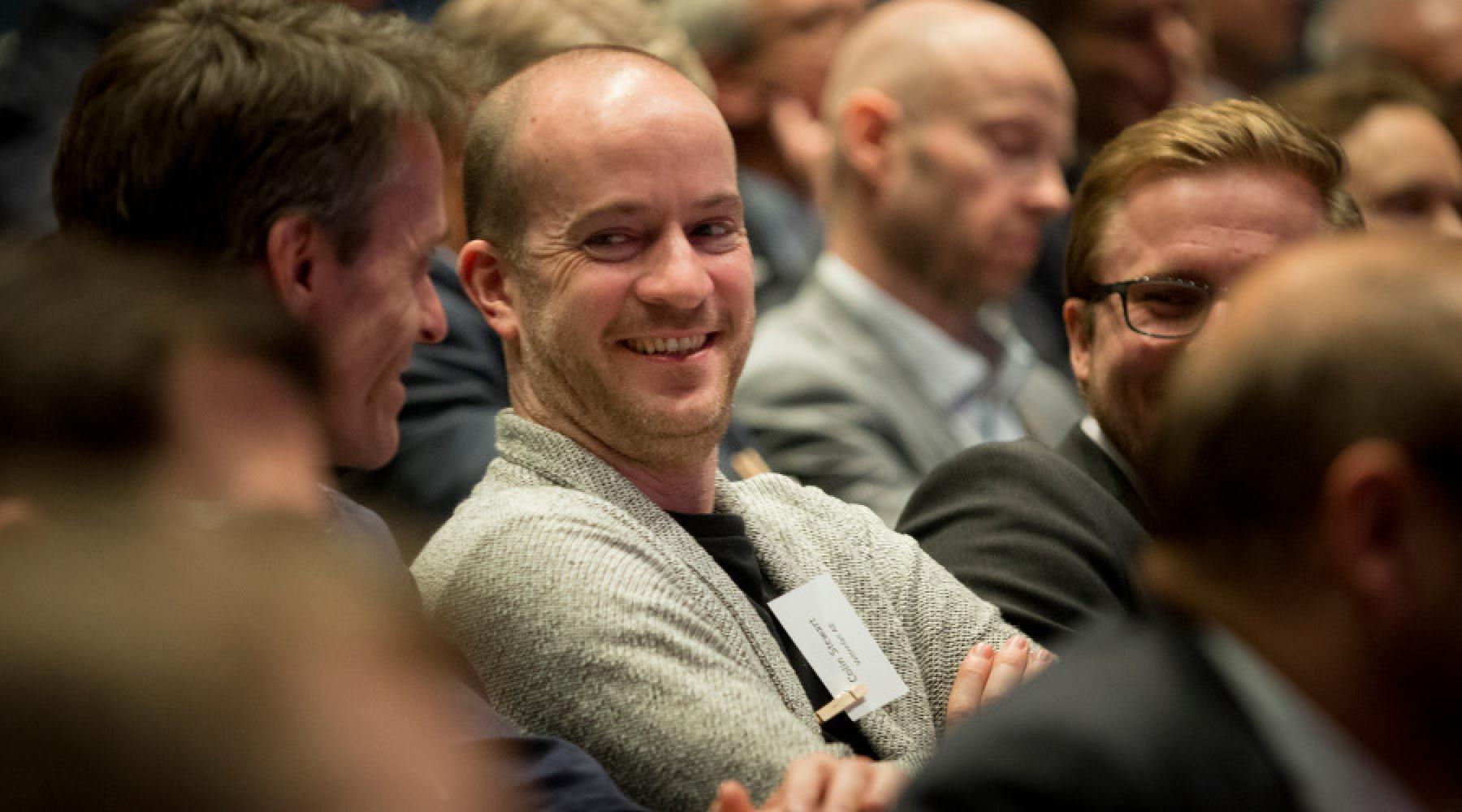 Colin Stewart från Vattenfall i publiken på årsmötet