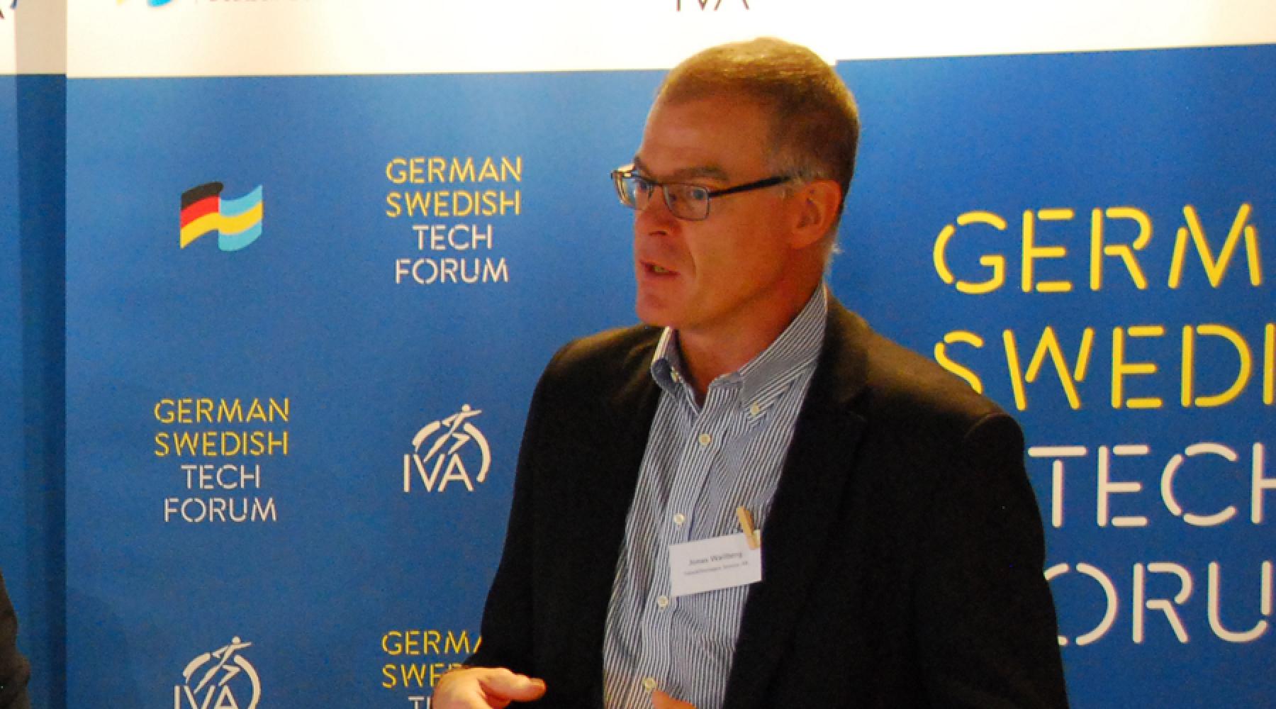 Jonas Wallberg beim German Swedish Tech Forum-Seminar in der Deutsch-Schwedischen Handelskammer