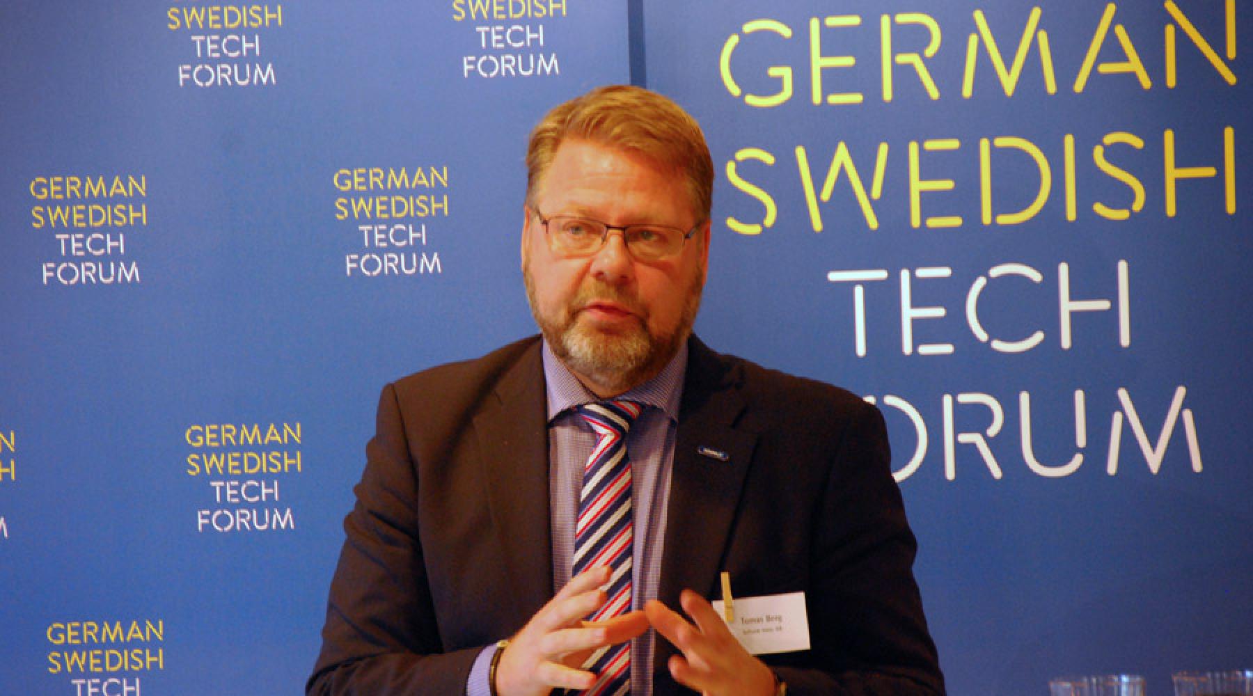 Tomas Berg beim German Swedish Tech Forum-Seminar in der Deutsch-Schwedischen Handelskammer