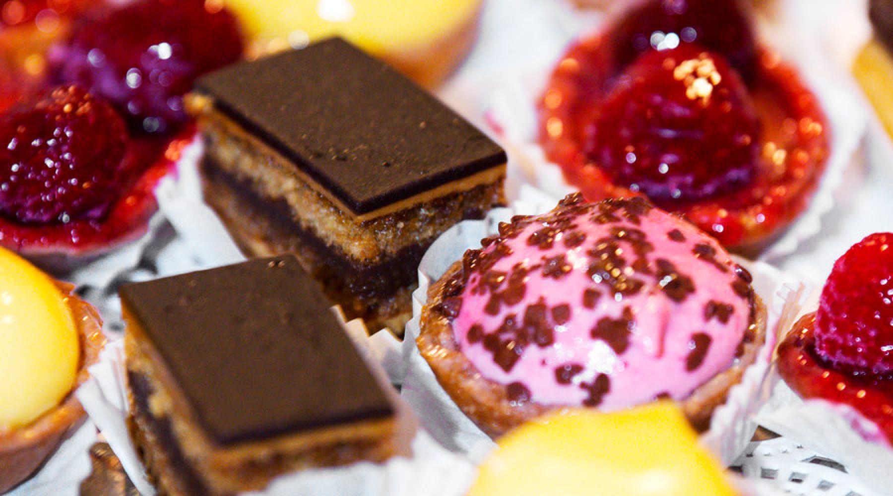 Olika små desserter från buffén på Tysk-Svenska Handelskammarens Chairman's New Year Reception 2018.