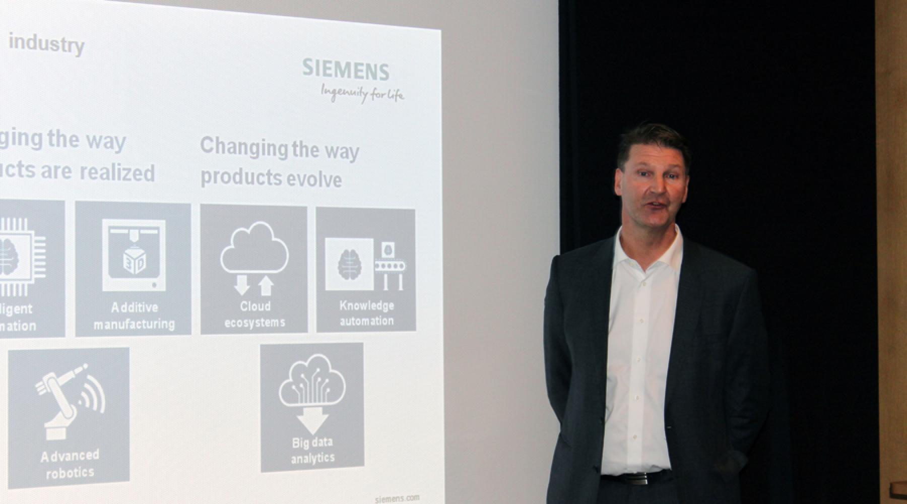 Erik Lundén från Siemens håller föredrag hos SKF