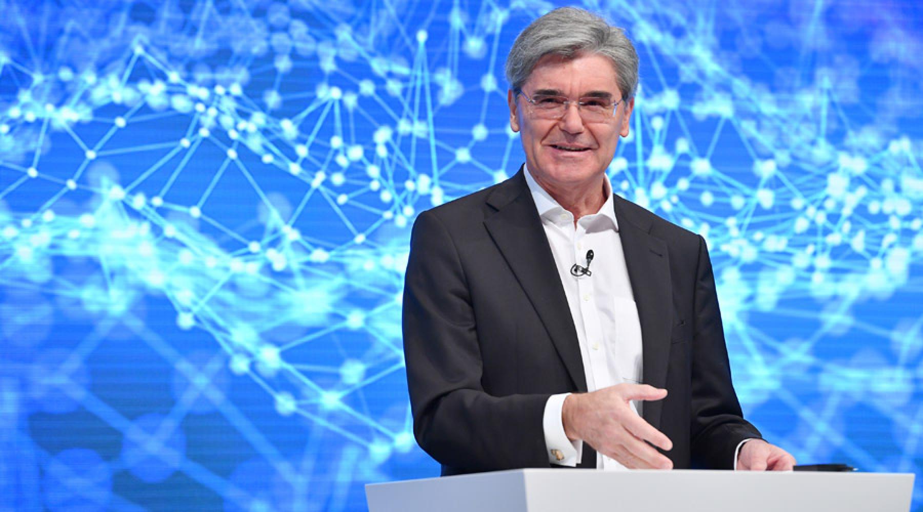 Siemens koncernchef Joe Kaeser talar på Siemens Innovation Day 2017.