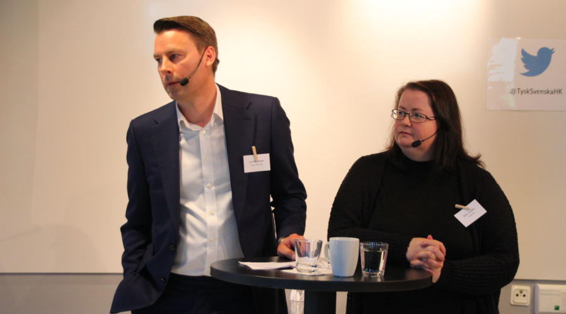 Lars Nordblom och Ellen Schäfer på Tysk-Svenska Handelskammaren