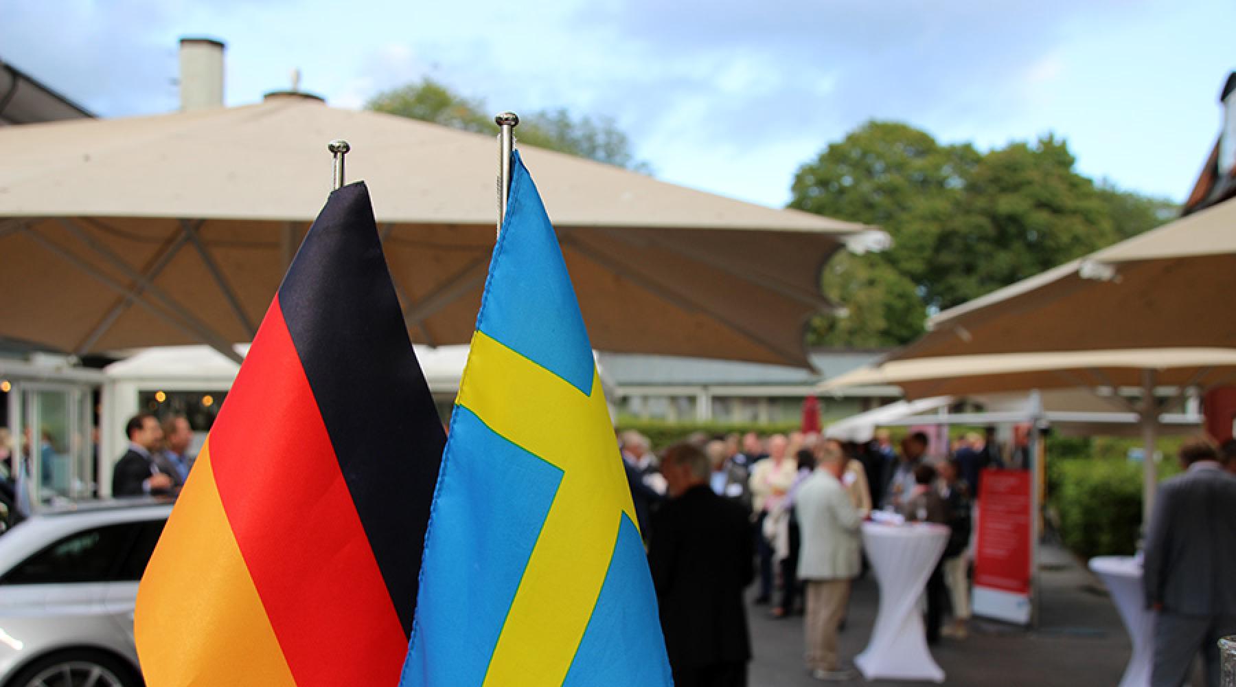 Gäster i samtal på Tysk-Svenska Handelskammarens business kickoff 2018