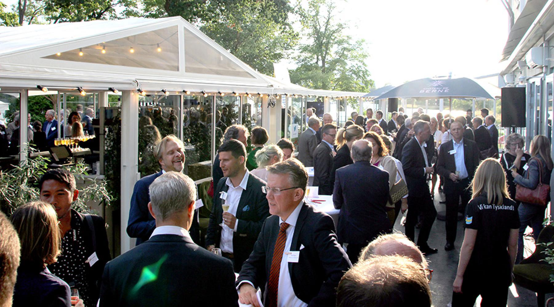 Gäster i samtal på Tysk-Svenska Handelskammarens business kickoff 2018