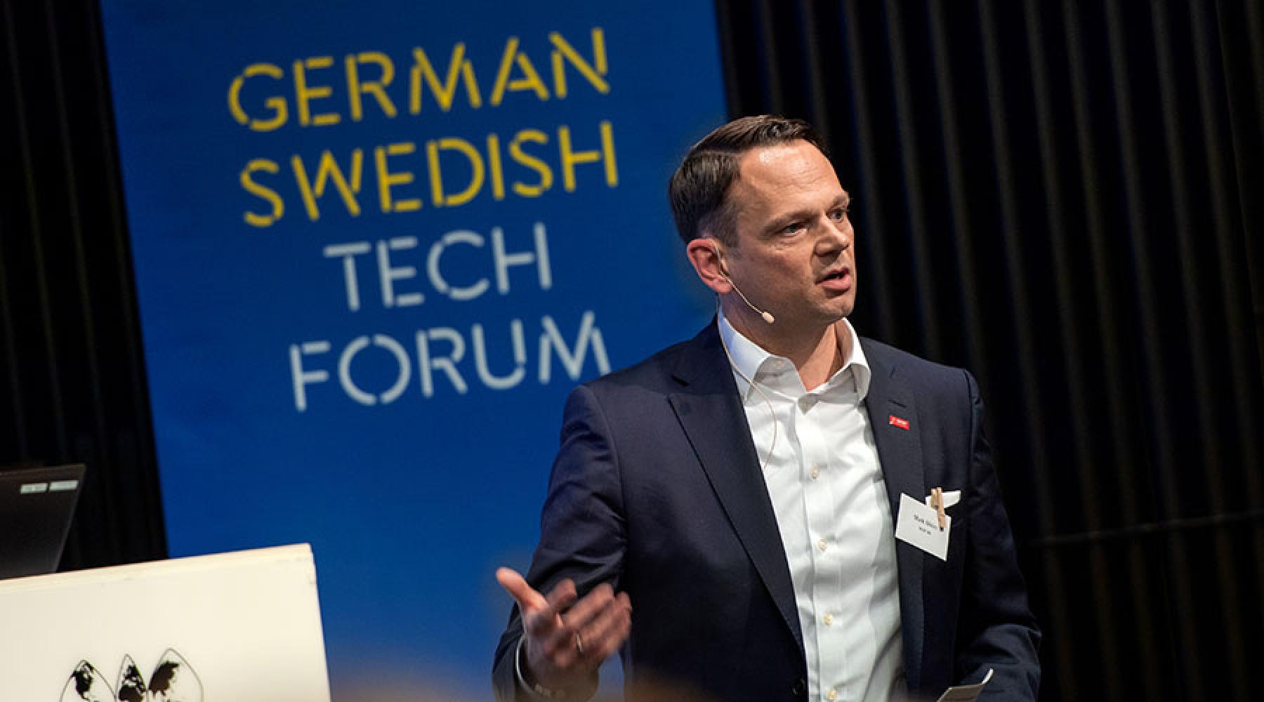 Mark Meier på Tysk-Svenska Handelskammarens och BASF:s seminarium "Förnybara material för industrin till nästa nivå"