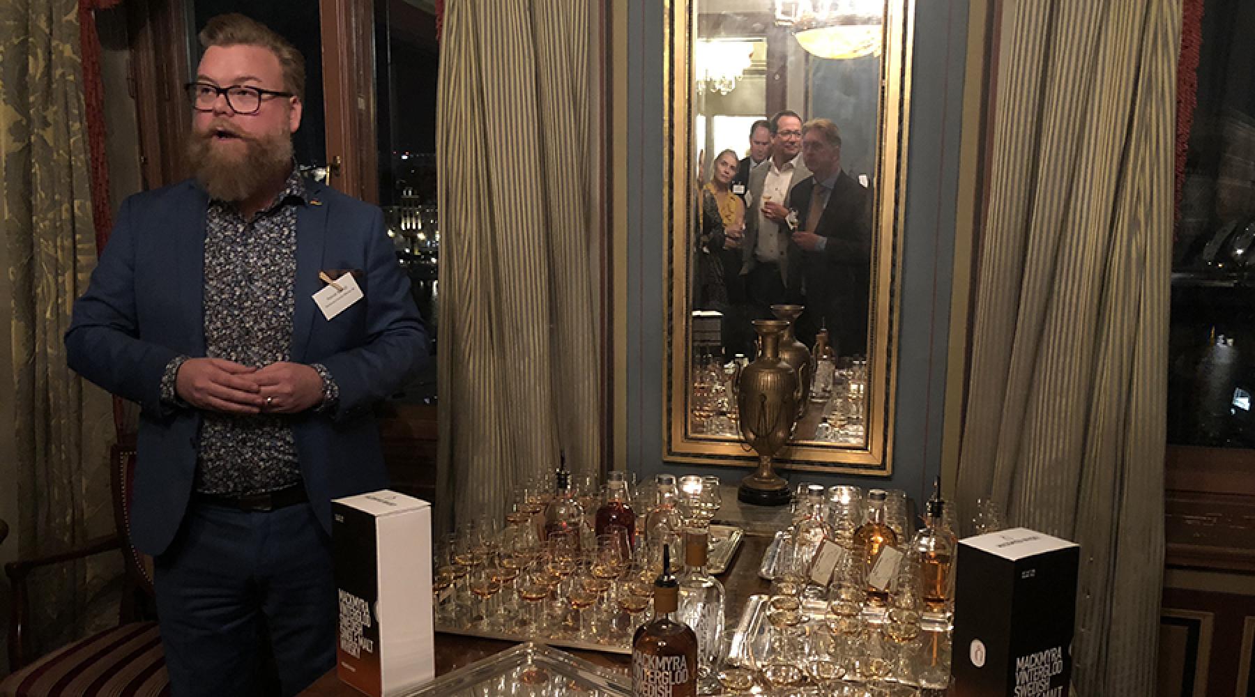 Patrick Björsjö, Mackmyra, på Tysk-Svenska Handelskammarens Executive Talk på Grand Hôtel i Stockholm