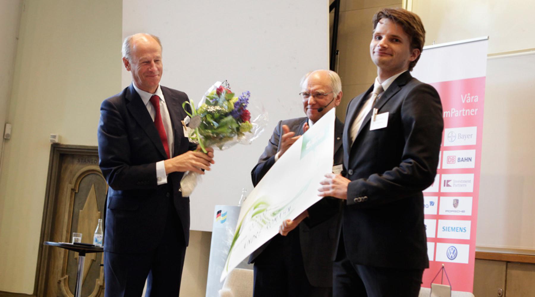 Sverker Lundkvist, Lars G Josefsson und André Romahn bei der Jahrestagung der Deutsch-Schwedischen Handelskammer 2011.
