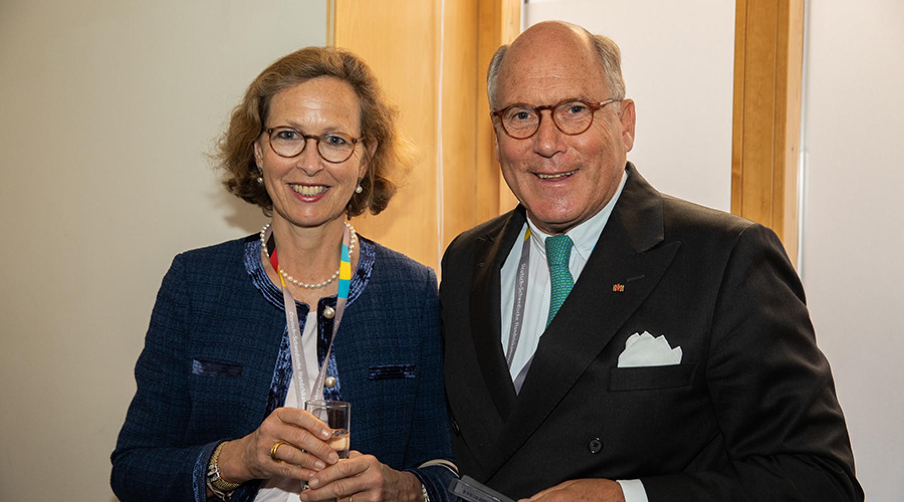 Melanie von Waldersee och Hans-Theodor Kutsch på Tysk-Svenska Handelskammarens årsmöte 2019