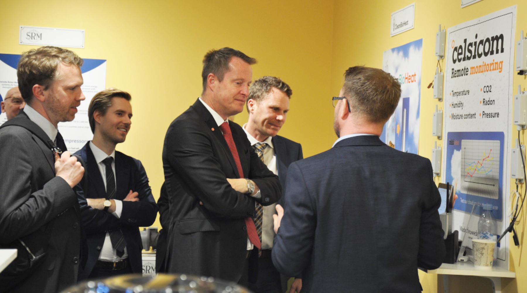 Energi- och digitaliseringsminister Anders Ygeman i Swedish Energy Pavilion på Hannover Messe 2019