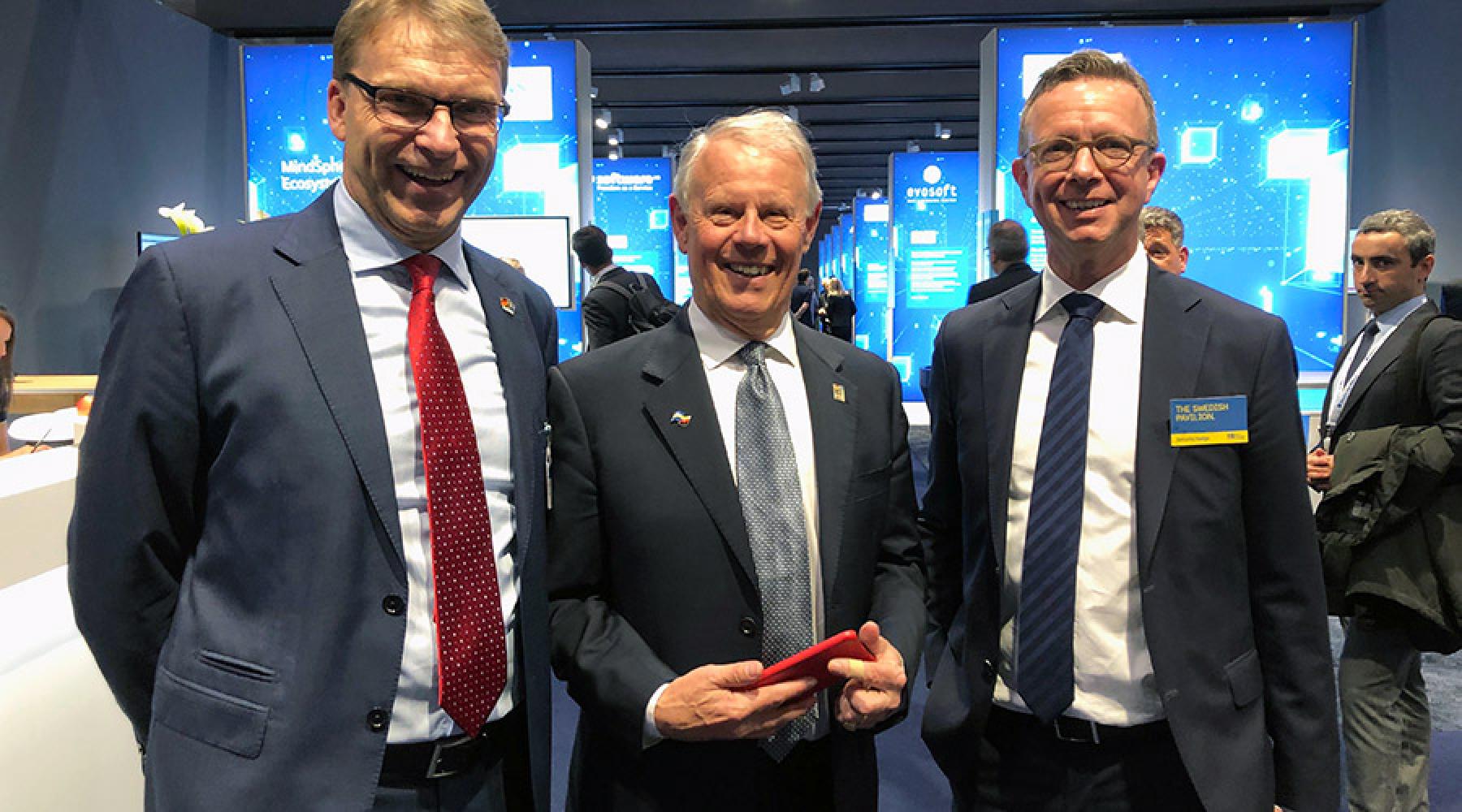 Ulf Troedsson, Staffan Bohman och Jan Brockmann på Hannover Messe 2019