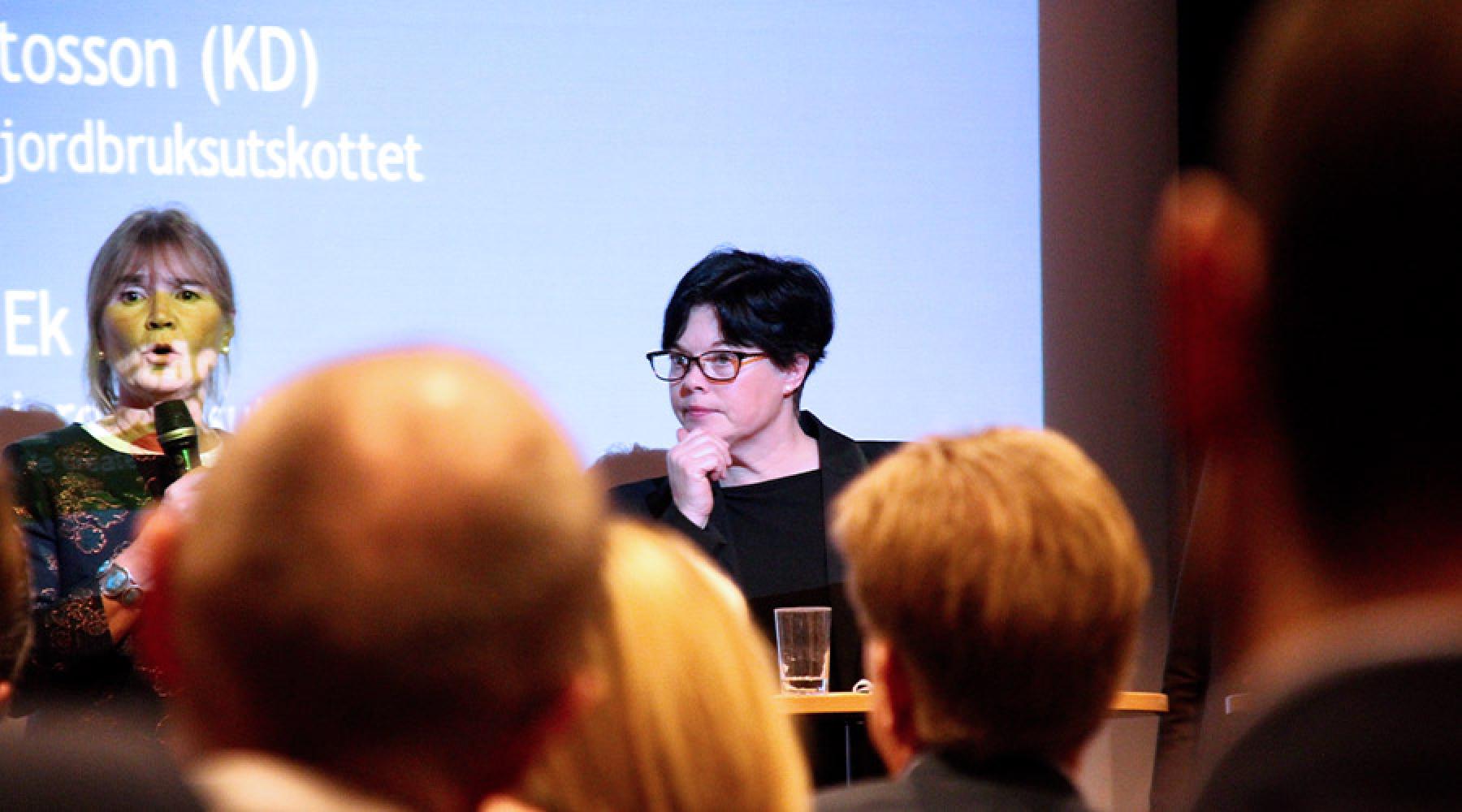 Deutsch Schwedische Handelskammer Poduim Diskussion Betty Malmberg Marlene Burwick samhälle BASF