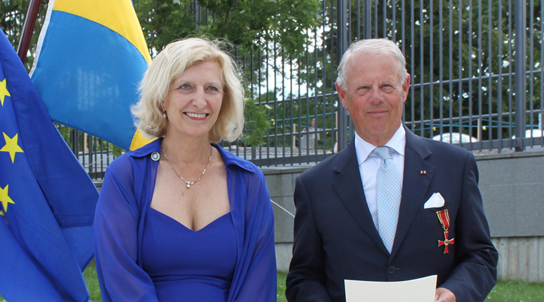 Tysklands ambassadör Anna Prinz och Staffan Bohman, styrelseordförande i Tysk-Svenska Handelskammaren.