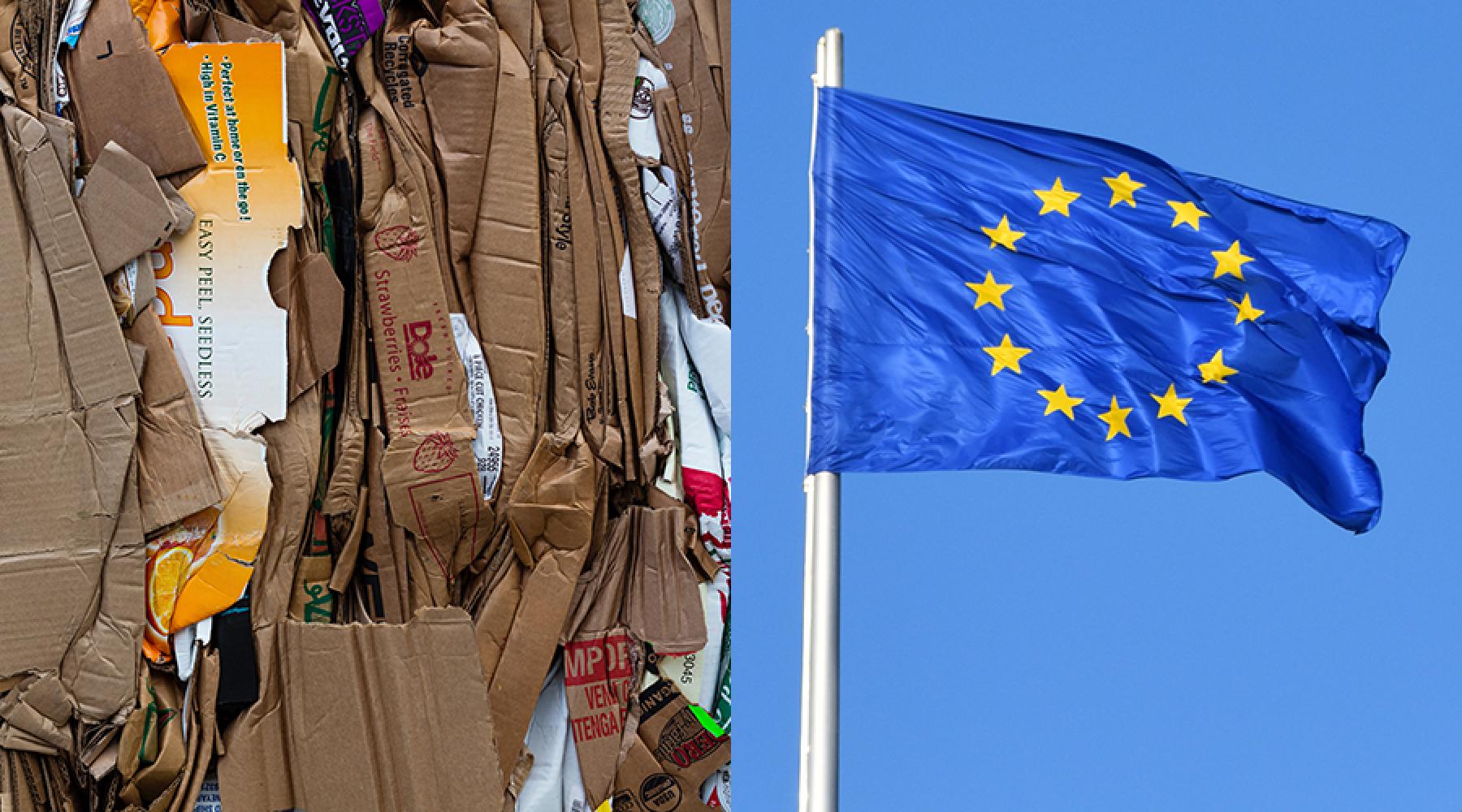 Förpackningar och EU-flagga Förpackningar EU-flagga