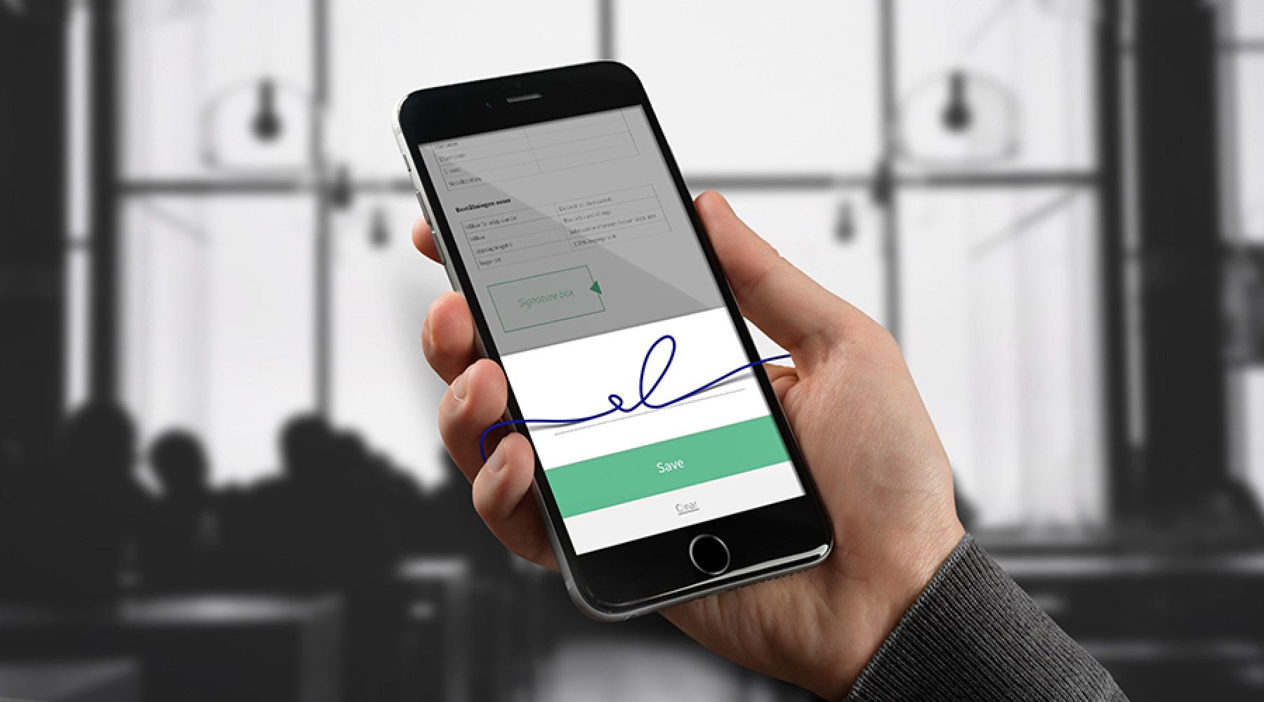 mobil elektronisk signering smartphone elektronische signatur Scrive