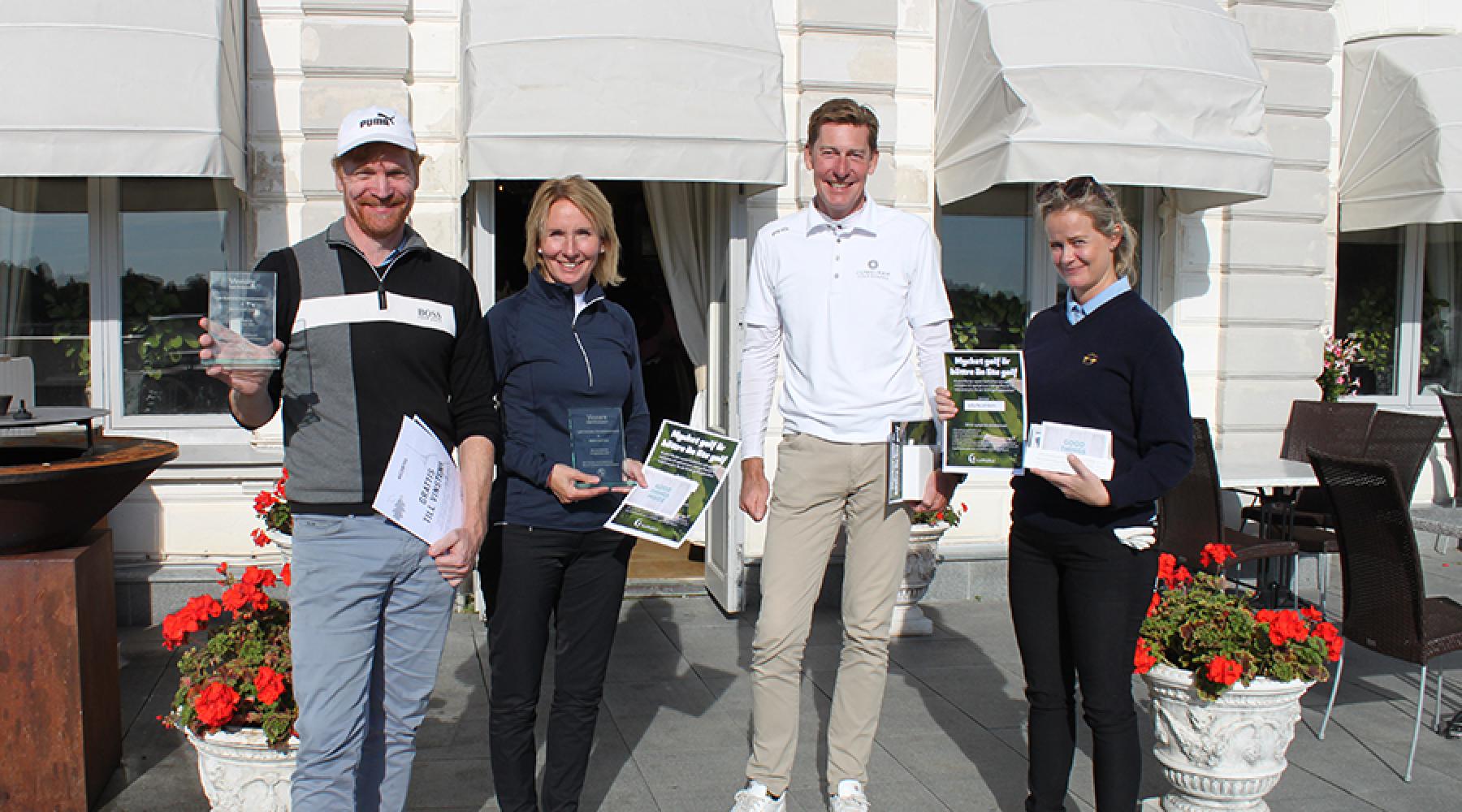 Vinnarna Jakob Kiefer, Irene Barnå, Per Stenholtz och Hedvig Falkenborn