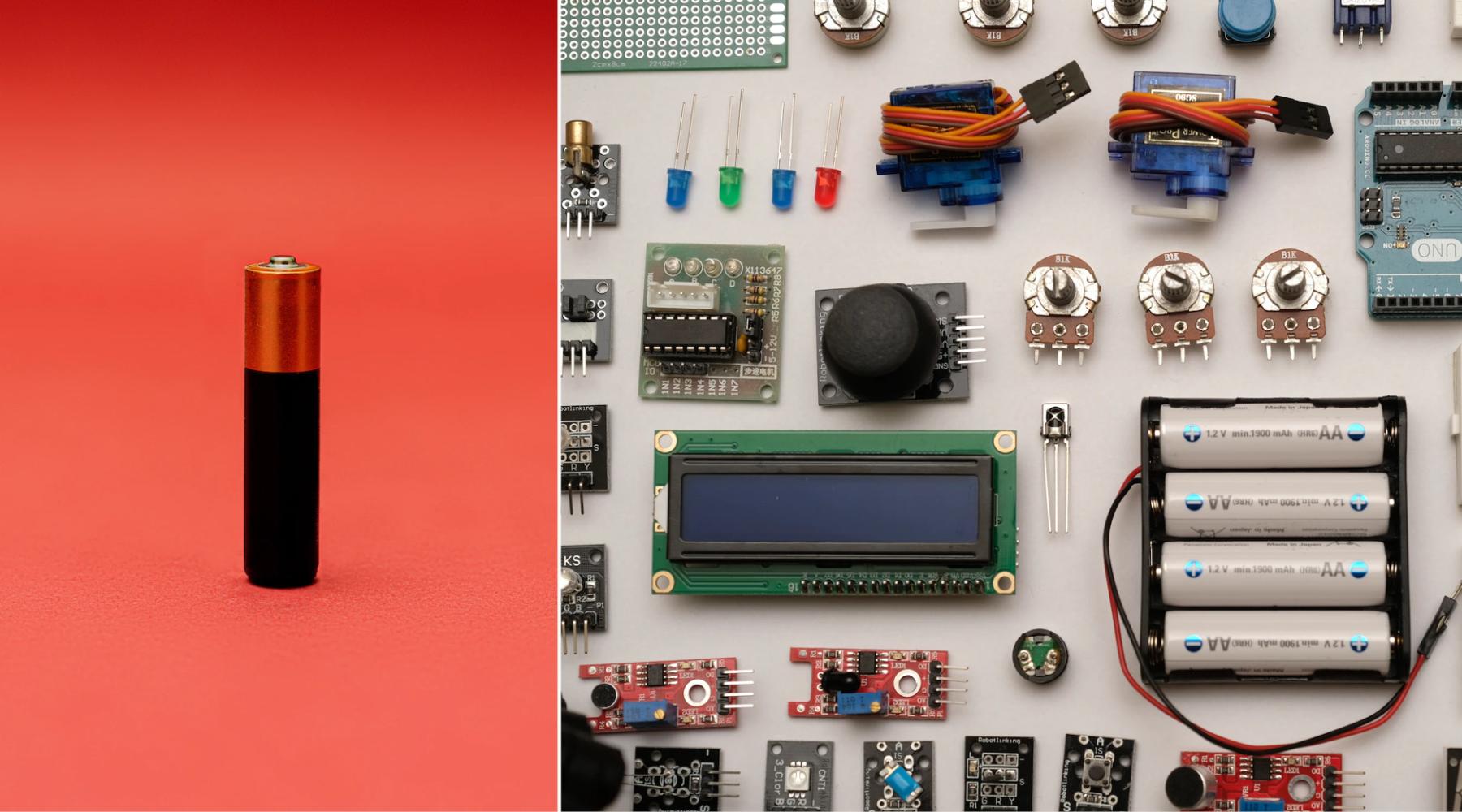 Battery, electronics