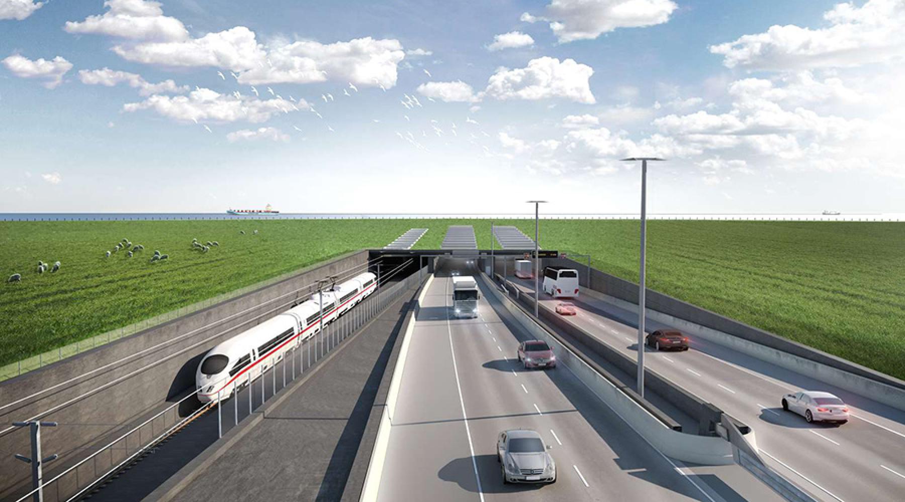 Eine Illustration des Fehmarnbelt-Tunnels Eine Illustration des Fehmarnbelt-Tunnels