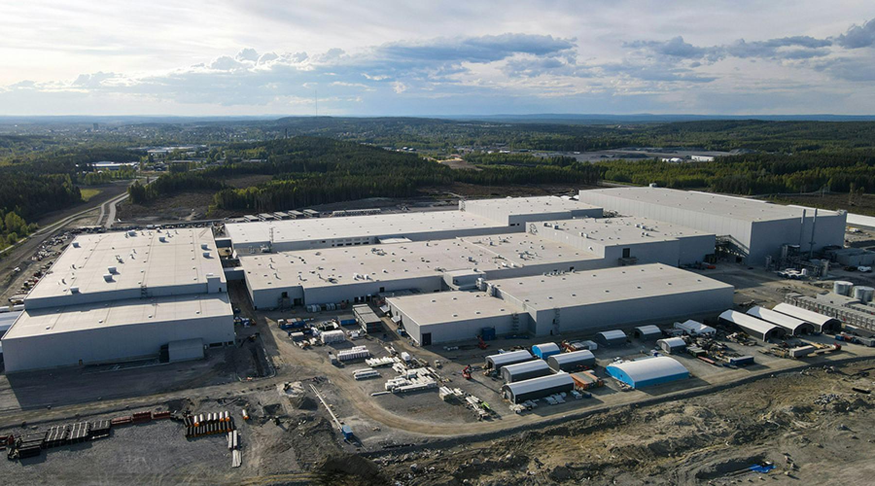 Die Northvolt Ett Gigafactory in Skellefteå, Schweden. Die Northvolt Ett Gigafactory in Skellefteå, Schweden.