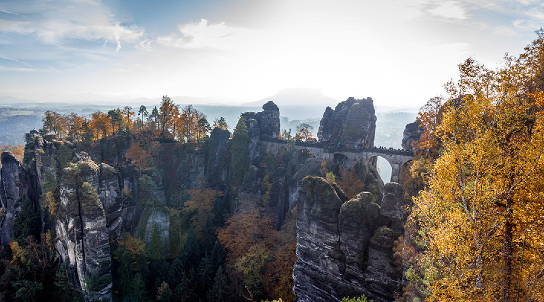 Bastei i Sächsiska Schweiz. Bastei i Sächsiska Schweiz.