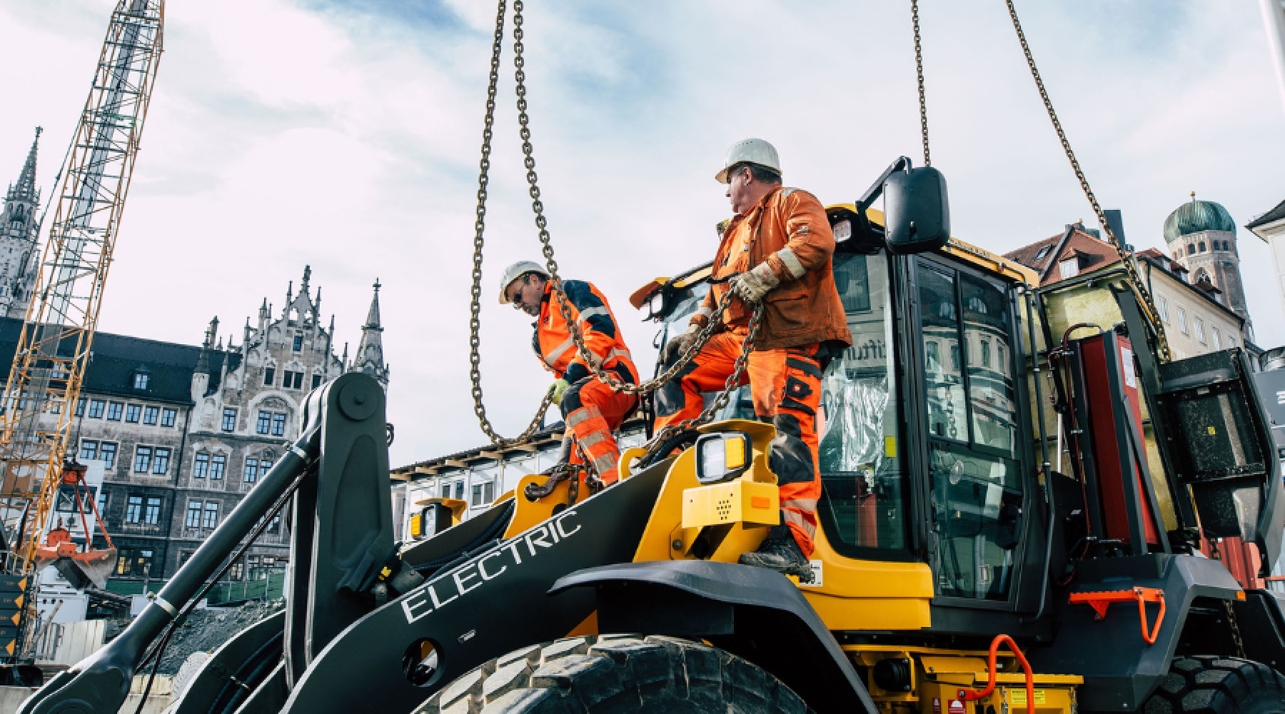 Ein Bild das einen elektrischen Bagger zeigt. 